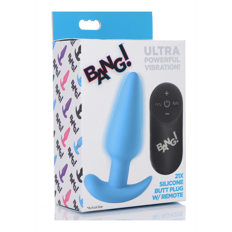 Vibrating Silicone Butt Plug with Remote Control