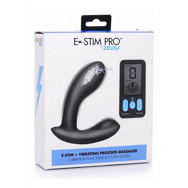 E-Stim Pro - Massager Prostatique Vibrant en Silicone + Télécommande