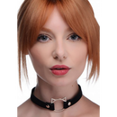 Kinky Kitty Ring Slim Choker - Cuir PU - Noir