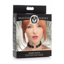 Kinky Kitty Ring Slim Choker - Cuir PU - Noir