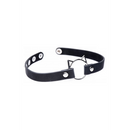 Kinky Kitty Ring Slim Choker - Cuir PU - Noir
