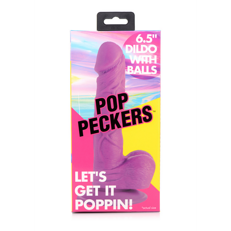 POP - Dildo avec Boules - 6.5 / 16.5 cm