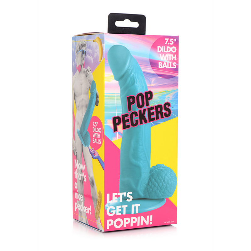 POP - Dildo with Balls - 7.5 / 19 cm