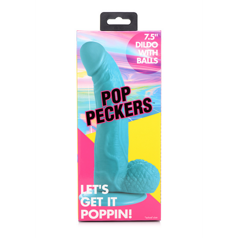 POP - Dildo with Balls - 7.5 / 19 cm