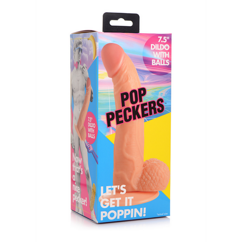 POP - Dildo avec Boules - 7,5 / 19 cm