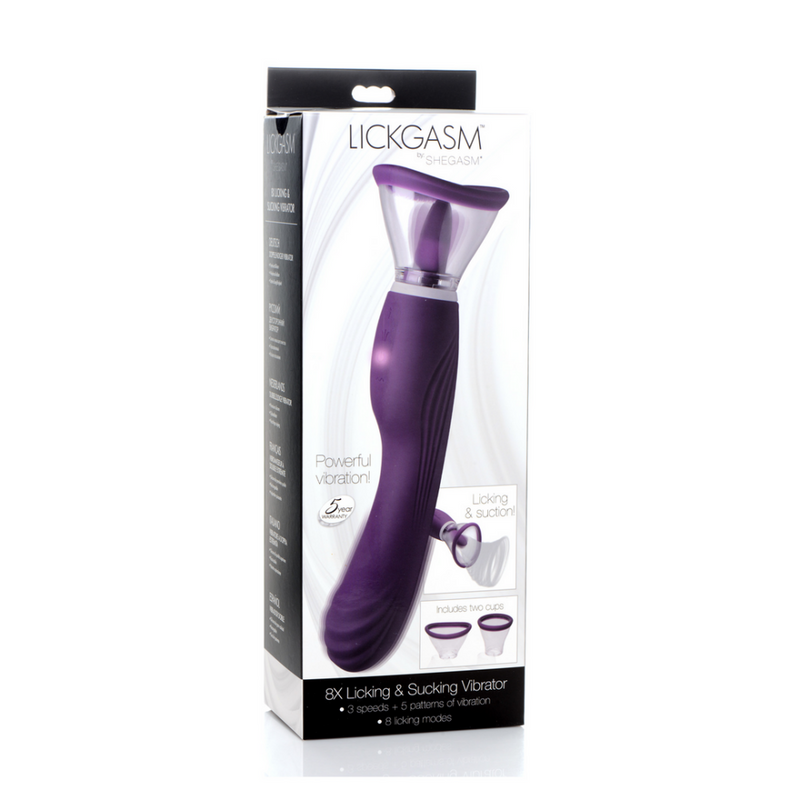 Lickgasm - Vibromasseur à lécher et sucer 8x - Violet