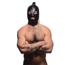 Masque de bondage avec queue de cheval blonde