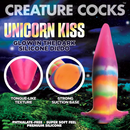 Langue de Licorne - Brille dans le Noir - Dildo en Silicone - Arc-en-Ciel