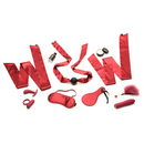 Ensemble de Massage et de Bondage pour Amoureux - Rouge