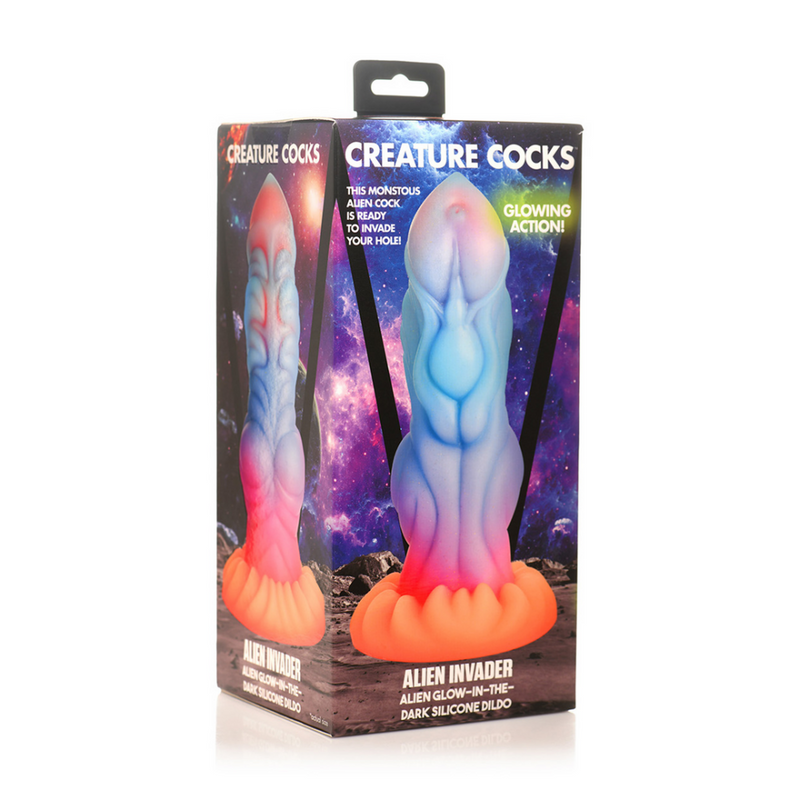 Envahisseur extraterrestre - Dildo en silicone phosphorescent extraterrestre