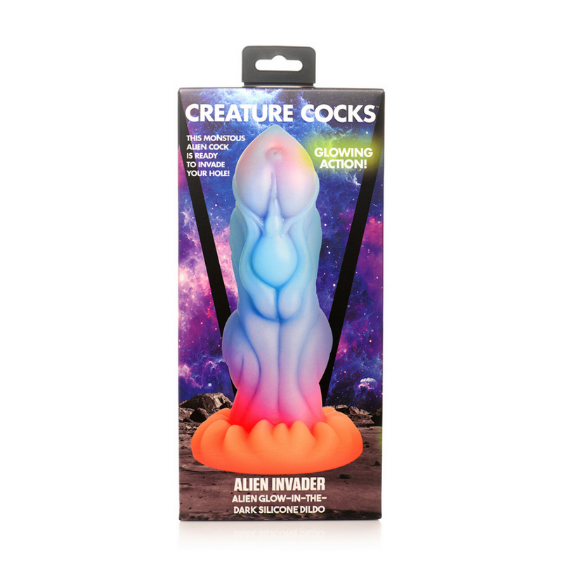 Envahisseur extraterrestre - Dildo en silicone phosphorescent extraterrestre