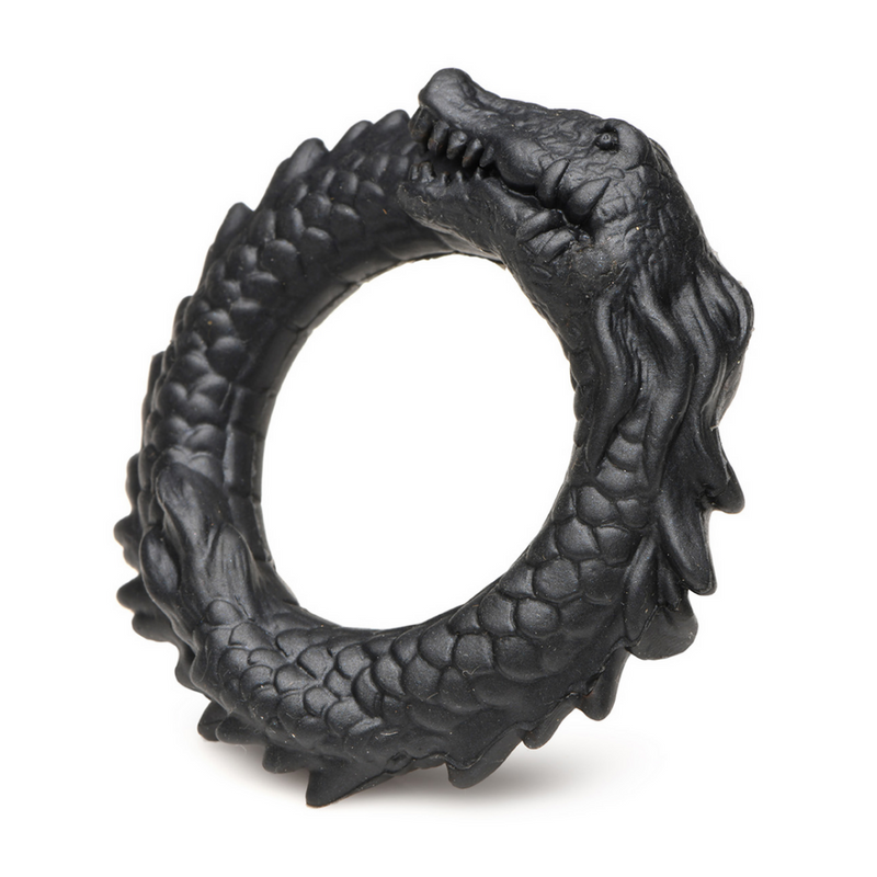 Black Caiman - Silicone Cock Ring - Black