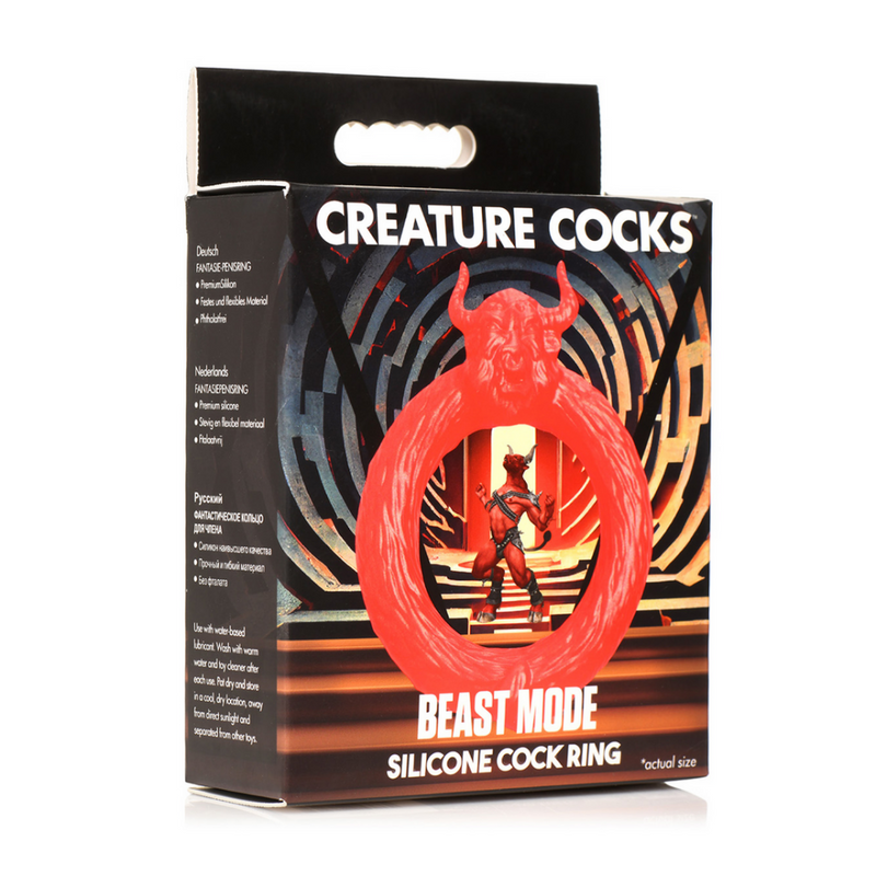 Beast Mode - Silicone Cock Ring - Red