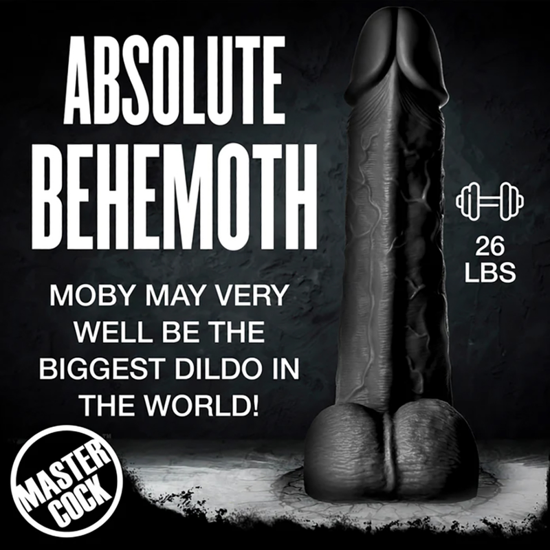 Moby Super Dildo - 2 ft / 60 cm - Black