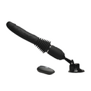 Ultimate Power Pounder - Dildo en silicone vibrant et à propulsion avec télécommande - Noir