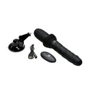 Ultimate Power Pounder - Dildo en silicone vibrant et à propulsion avec télécommande - Noir