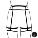 Porte-jarretelles à double sangle avec curseurs réglables - Noir