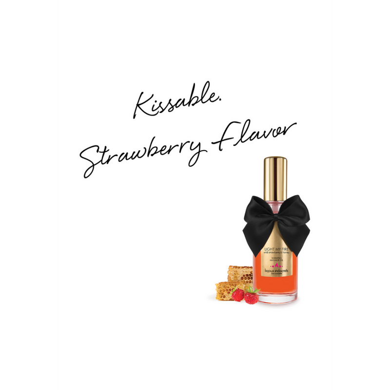 Light My Fire - Warming Massage Oil Wild Strawberry and Honey - Wild Strawberry  Honey