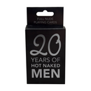 20 ans d'hommes nus sexy - Cartes à jouer