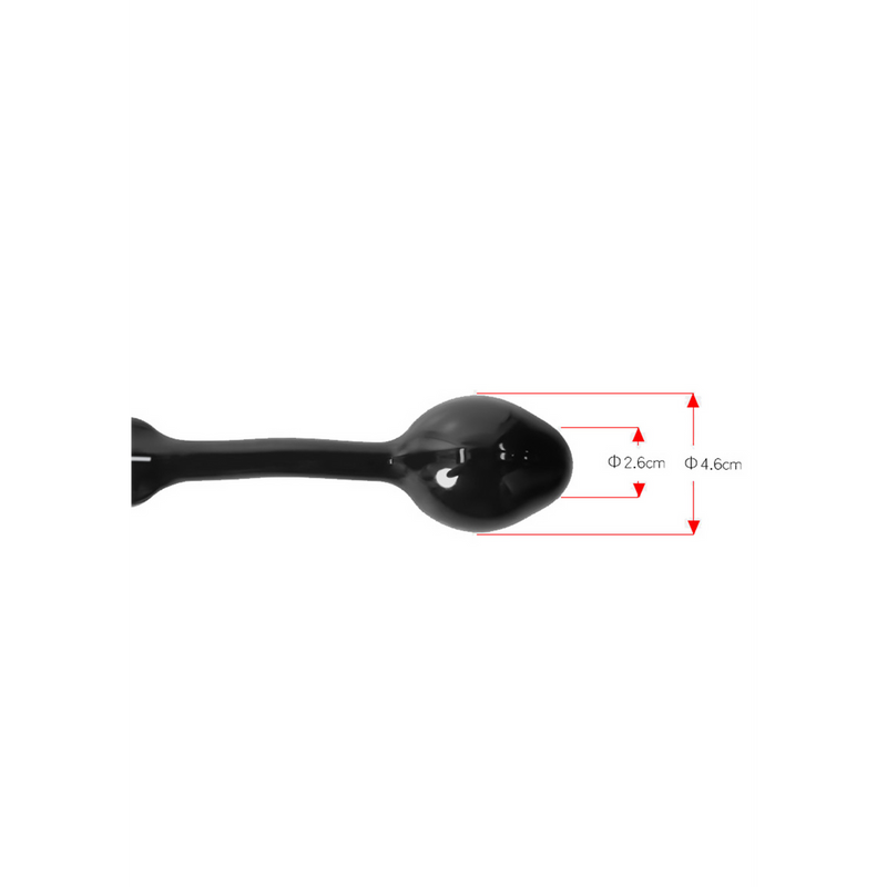 Armor Tug Lock - Cockring avec sangle pour testicules et plug anal - Moyen