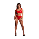 Vixen - Ensemble Crop Brillant - Taille Unique - Rouge