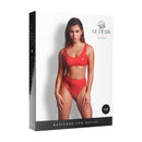 Vixen - Ensemble Crop Brillant - Taille Unique - Rouge