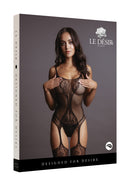 Bodystocking en résille et dentelle - Taille unique