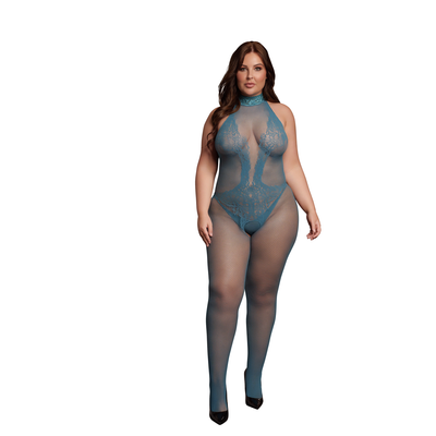 Fishnet and Lace Bodystocking - Queen Size