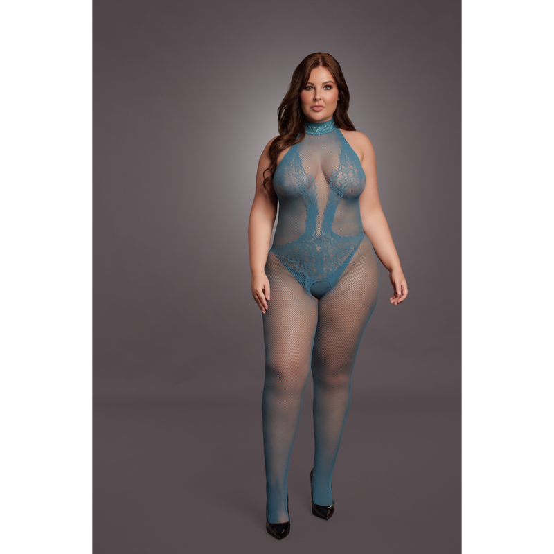 Fishnet and Lace Bodystocking - Queen Size