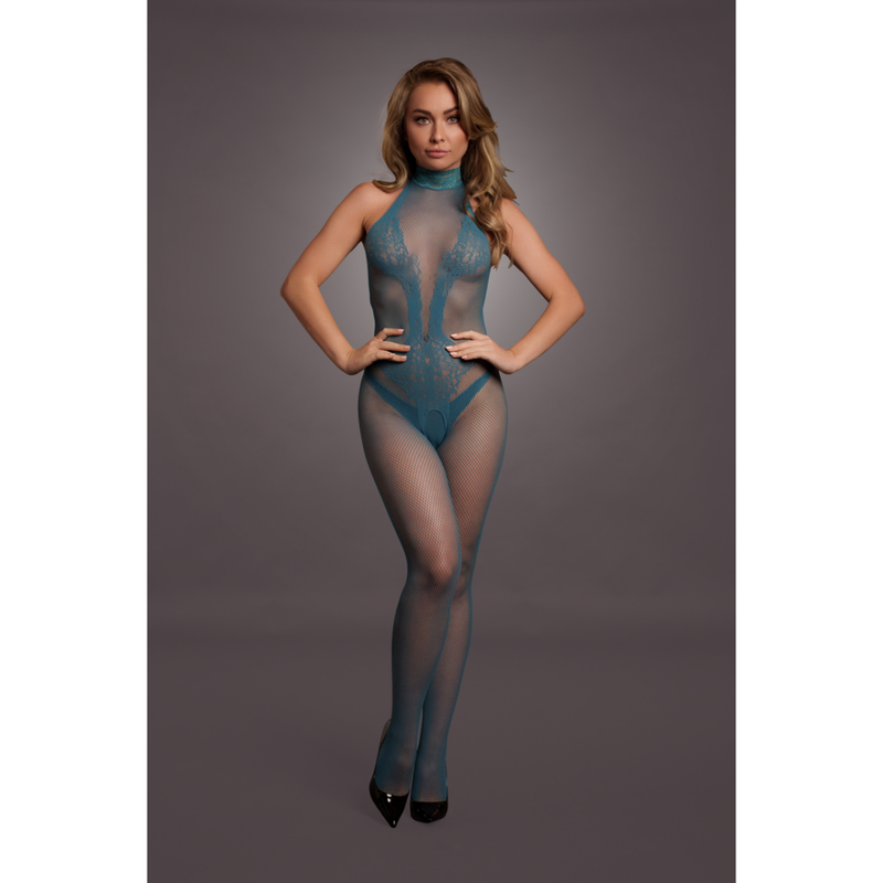 Fishnet and Lace Bodystocking - One Size