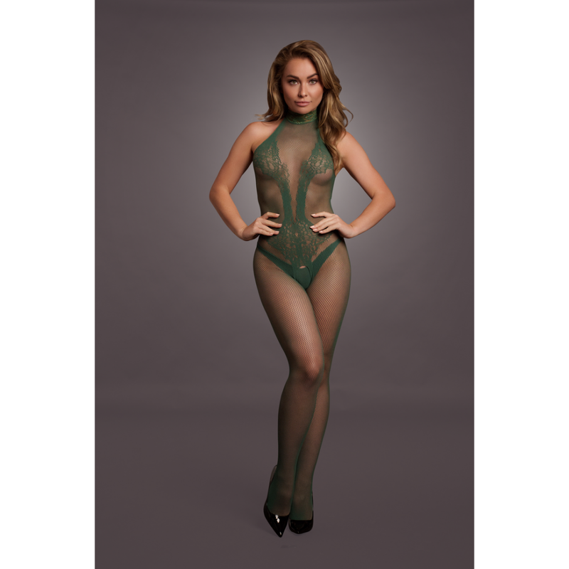 Fishnet and Lace Bodystocking - One Size