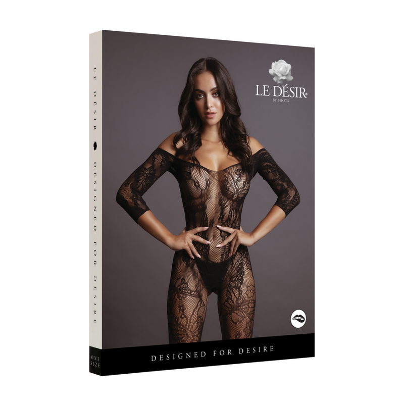 Lace Sleeved Bodystocking - One Size