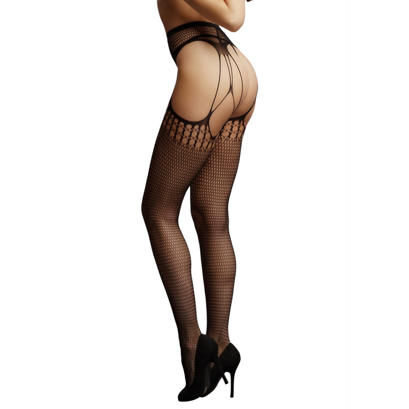 Shredded Suspender Pantyhose - One Size