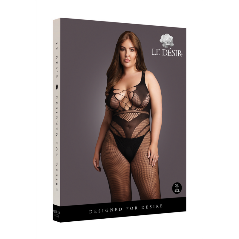 Bodystocking with Accentuated Lines - OSX - Black