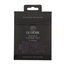 Ensemble de cache-tétons - Étoile croisée cœur - Noir