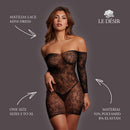 Matilda - Lace Mini Dress - One Size - Black