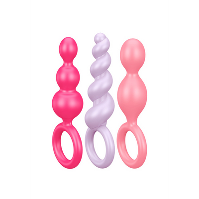 Booty Call - Ensemble de Plug Anal 3 Pcs - Rose/Violet/Rouge