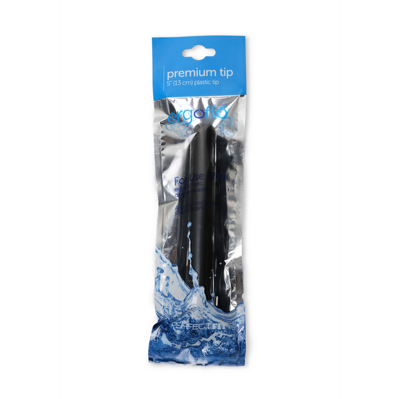 Ergoflo - Embout Premium pour Douche Anale - 5” / 13 cm - Noir