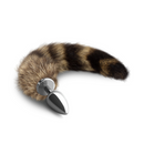 Foxy Silver - Plug Anal Métallique avec Queue - Argent/Marron