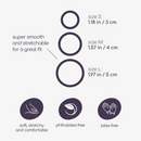 Bandoleros - Ensemble de Cockrings en Silicone - Noir