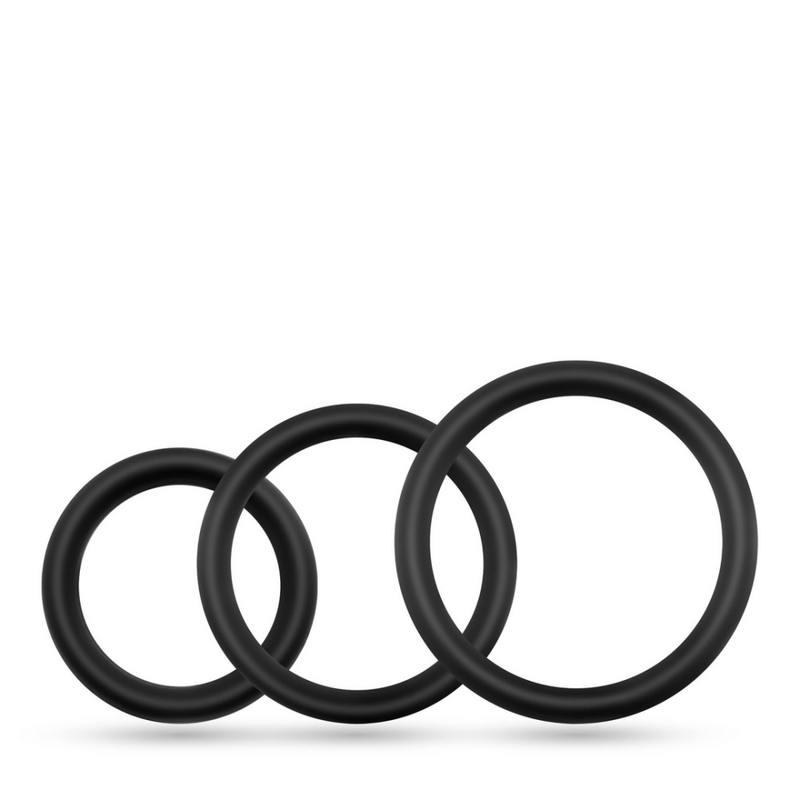 Daltons - Ensemble de Cockrings en Silicone - Noir
