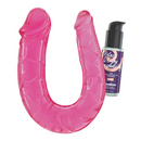 Deep Diver - Double Dildo avec Lubrifiant Anal - 1,7 fl oz / 50 ml - Rose