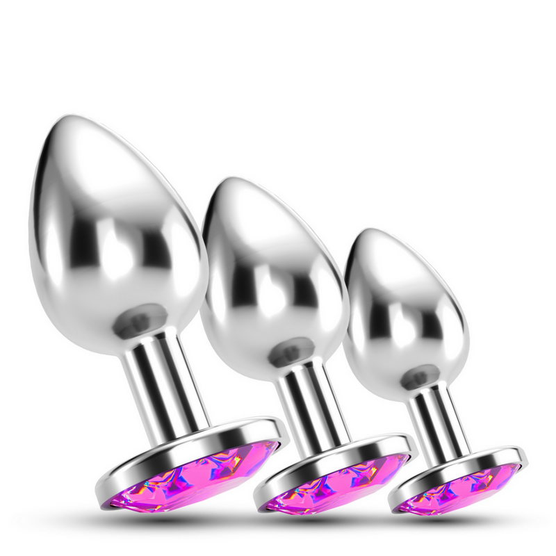 Bijou - Trio de plugs en bijou - 3 plugs en bijou - Rose