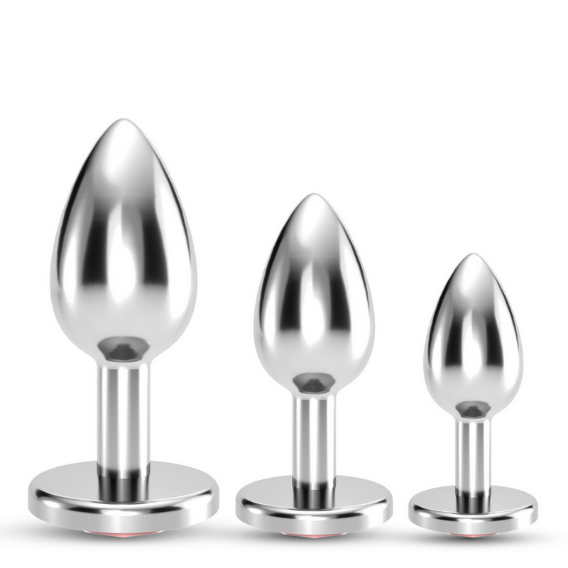 Bijou - Trio de plugs en bijou - 3 plugs en rouge