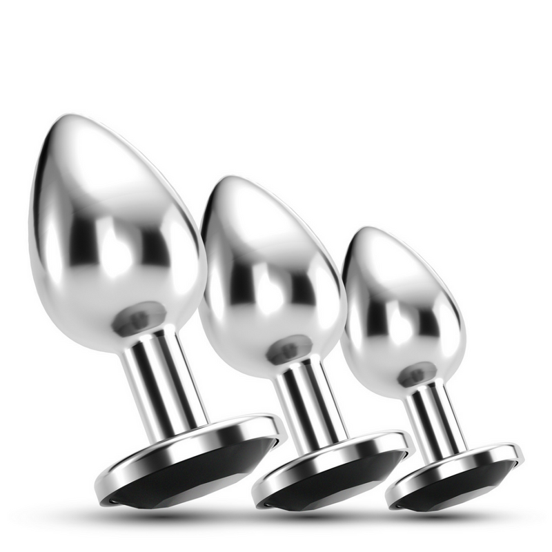 Bijou - Trio de plugs en bijou - 3 plugs en bijou - Noir