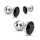 Bijou - Trio de plugs en bijou - 3 plugs en bijou - Noir
