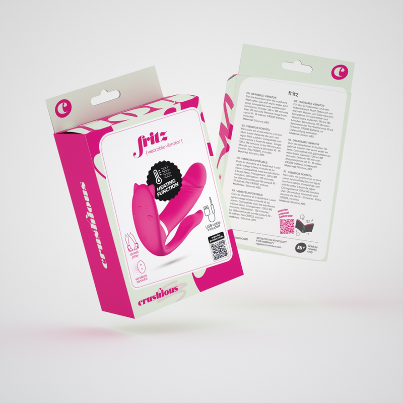 Fritz - Vibreur Chauffant Portable avec Télécommande - Rose