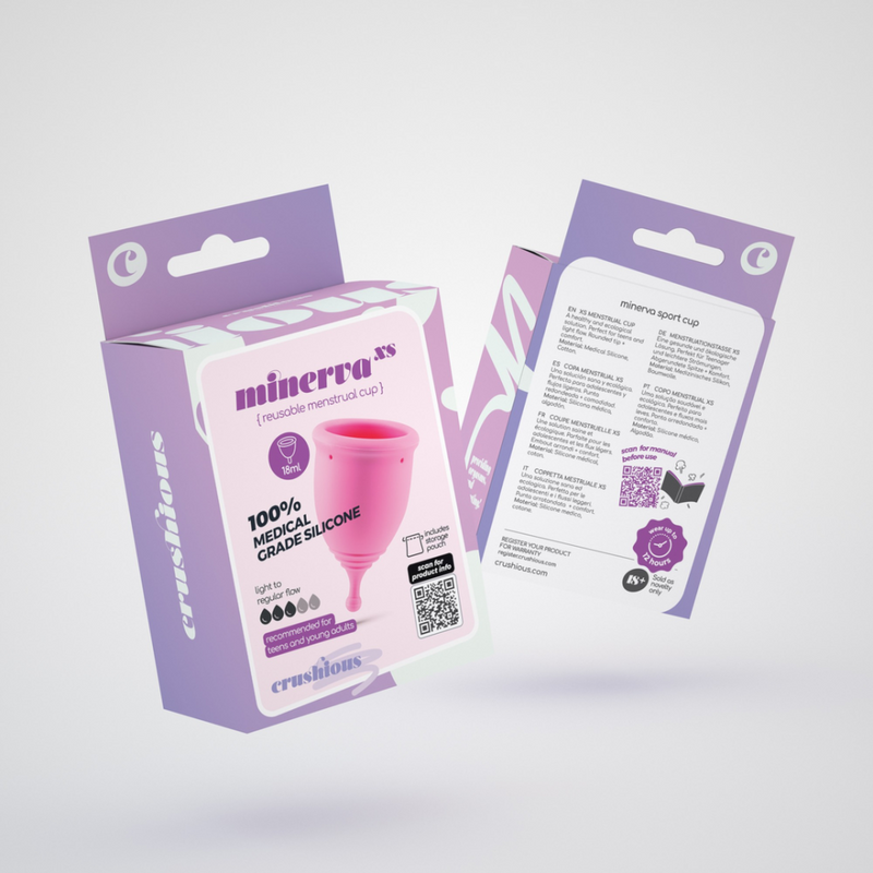 Minerva - Coupe Menstruelle avec Poche - XS - Rose