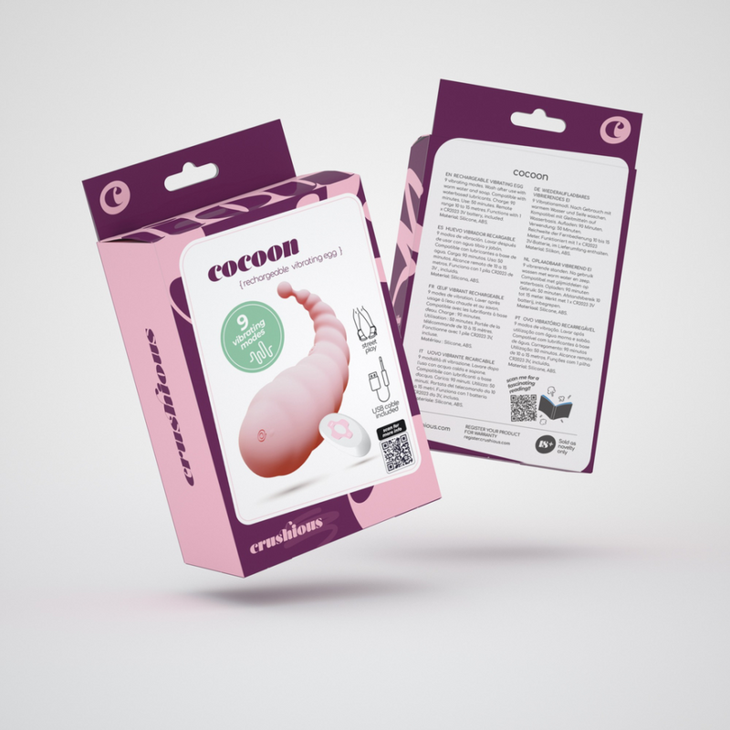 Cocoon - Œuf vibrant rechargeable avec télécommande - Rose