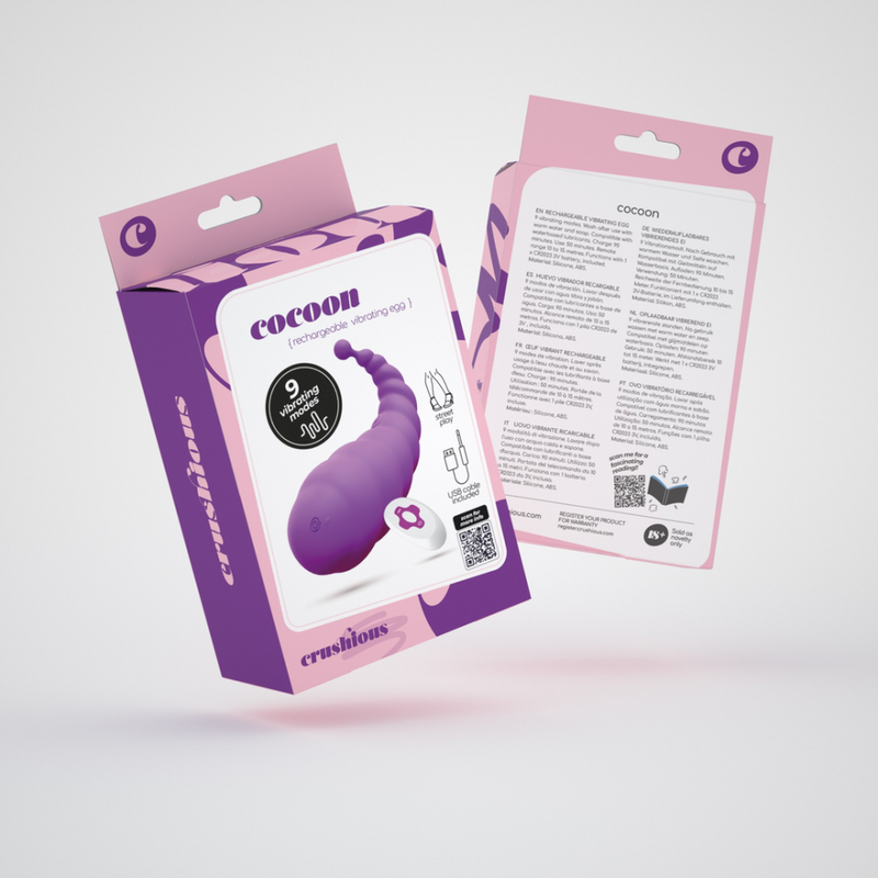 Cocoon - Œuf vibrant rechargeable avec télécommande - Violet
